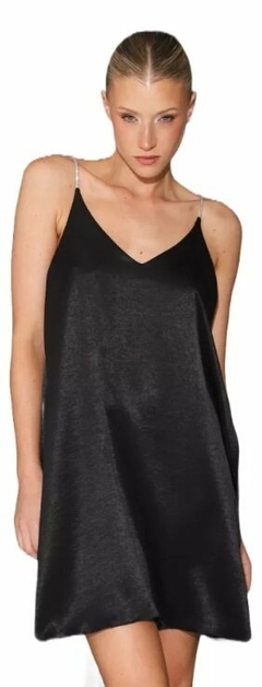 Vestido Suelto Corto Cey Brilloso Tiras Finas Mujer (534) - BAKMOR