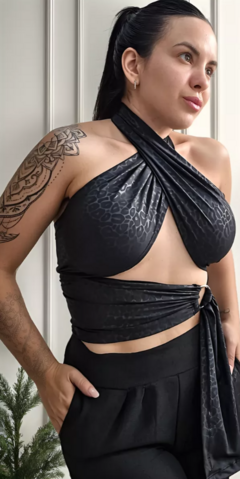 Top Mil Usos Con Argolla Lycra Premium Dama Noche Infinito (72) - tienda online