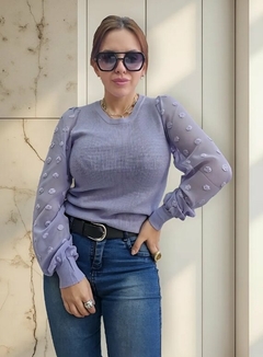 Sweater Importado Manga Princesa Tul Elastizado Premium (618) - comprar online