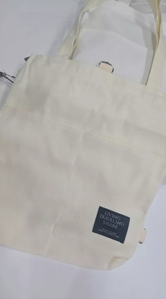 Bolso Cartera Tote Mochila Mujer Blanca Clasic Shopping (583) - tienda online