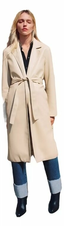 Tapado Largo Paño Premium Mujer Sobretodo Abrigo Trench (376)