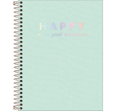 Caderno Happy Com Frases Motivacionais - Universitário 80 Fls. - Tilibra - loja online