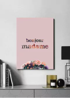 Placa decorativa Bonjour Madame - comprar online