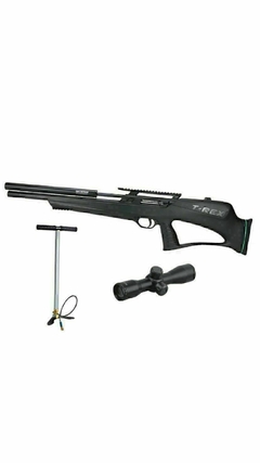 CARABINA ARTEMIS PCP T-REX BULLPUP 5.5MM + LUNETA 4X32 VICTOPTICS + BOMBA MANUAL