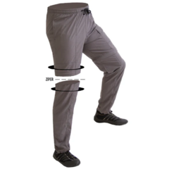 CALÇA PESCA MAR NEGRO VIRA BERMUDA - CINZA