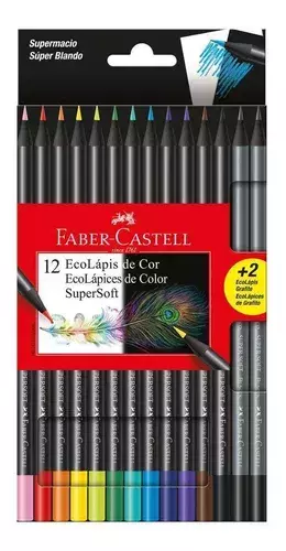 ECOLAPIS DE COR SUPERSOFT 12 + 2 - FABER CASTELL