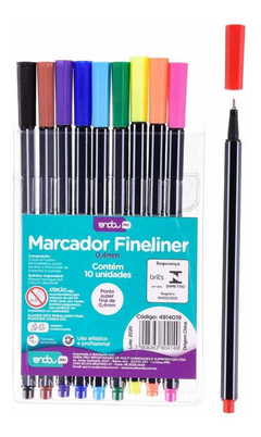 Caneta Fineliner - Onda - 10 Cores 0.4mm