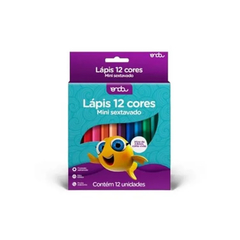 Lapis 12 cores mini sextavado - onda