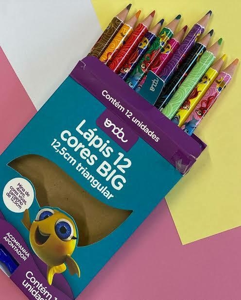 Lápis 12 Cores Big 12,5cm Triangular - Onda