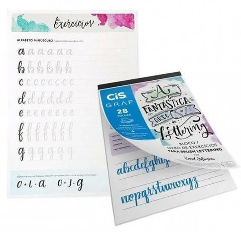 Bloco de Exercícios Lettering A4 180g 28 Folhas Cis