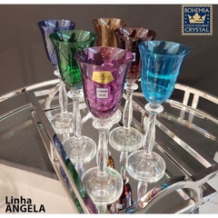JG 6 TAÇAS PARA LICOR ANGELA 60ML DE CRISTAL BOHEMIA - comprar online