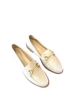 MOCASSIM LORENA PIRES COURO OFF WHITE - loja online