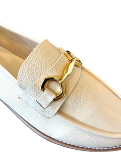 MOCASSIM LORENA PIRES COURO OFF WHITE - Lorena Pires