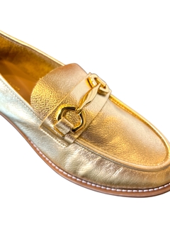 MOCASSIM LORENA PIRES COURO CHAMPAGNE