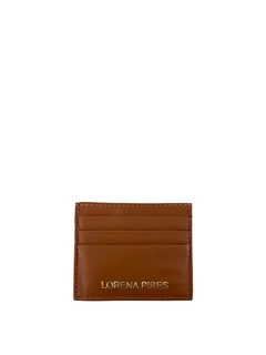 PORTA CARTÕES LORENA PIRES COURO COMFY CARAMELO - comprar online