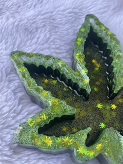 Cinzeiro glitter neon verde na internet