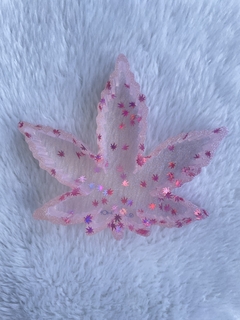 Folha p pó fada e glitter rosa na internet