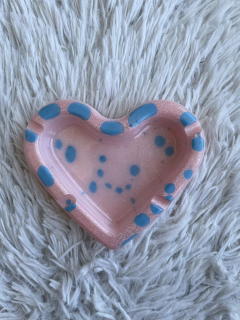 coração pintinhas azuis - comprar online