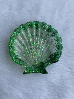 Concha glitter verde na internet
