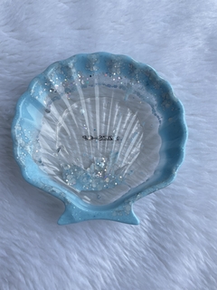 Concha Blue details e glitter prata flocado - Zizi’shop