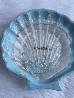Concha Blue details e glitter prata flocado - loja online
