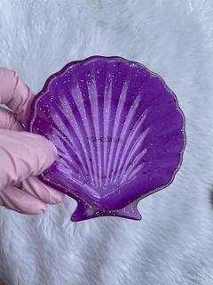 Concha roxo neon com glitter - comprar online