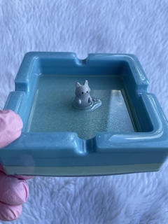 Cama do gatinho borda verde na internet