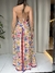 Vestido longo lenço floraline