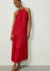 Vestido longo acetinado