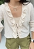 Blusa manga longa babados - comprar online
