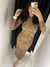 Vestido mídi de tule onça na internet
