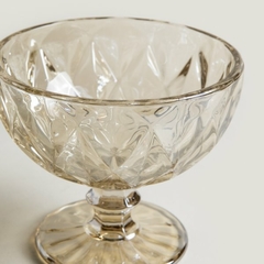 SET X 6 COMPOTERAS DE VIDRIO ROMBOS COLOR CHAMPAGNE - comprar online