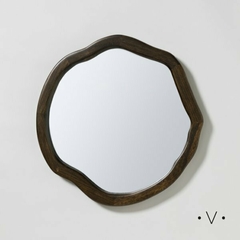 ESPEJO AMORFO DARK WOOD 46X52 CM