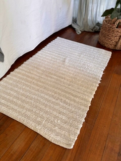 ALFOMBRA ZHARA WHITE 70X120 CM ALGODON en internet