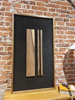 CUADRO ROBLE SIN VIDRIO ARPILLERA NEGRA 65X114 - comprar online