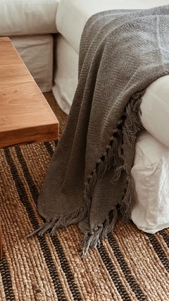 THROW GRIS 125X150 CM ALGODON - comprar online