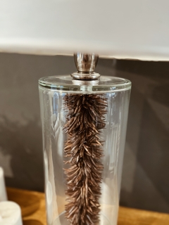 LAMPARA CONICA VIDRIO CON COCO - comprar online