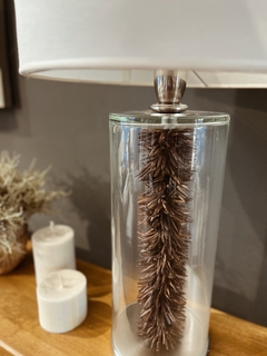 LAMPARA CONICA VIDRIO CON COCO - La Abadia