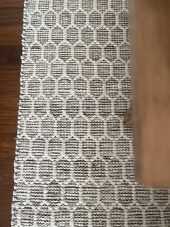 ALFOMBRA BEIGE / BLANCO 150X240 CM LANA en internet