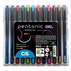 Estojo com 12 Canetas CIS Gel Pentonic