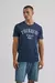 REMERA REGULAR AZUL ESTAMPA ADELANTE POURQUO - comprar online