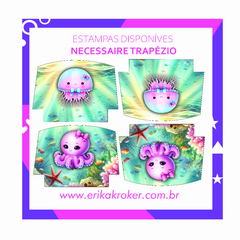Necessaire Trapézio G - Fundo do Mar (Feminino) RE0004