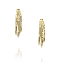 BRINCO ARGOLA AROS BANHADA A OURO 18K