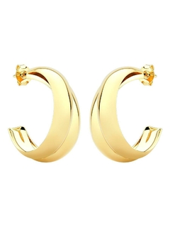BRINCO ARGOLA DUPLA BANHADA NO OURO 18k