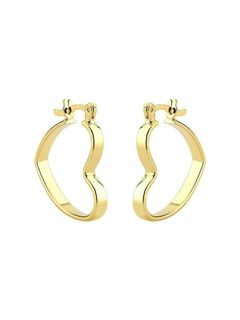 BRINCO ARGOLA CORAÇÃO BANHADA NO OURO 18k