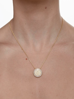 COLAR SÃO BENTO CRAVEJADO BANHADO A OURO 18k - comprar online