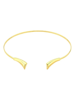 CHOKER ARO RÍGIDO LISO BANHADO A OURO 18 k