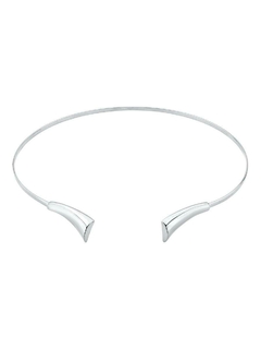 CHOKER ARO RÍGIDO BANHADO A RÓDIO BRANCO