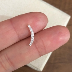 Piercing Cluster Zircônias Prata 925 Base Reta - loja online