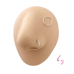 Piercing Argola Nariz Hélix 8mm Prata 925